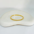 Flora Stone Gold Bangle Bracelet (Free Size)