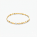 White Stone Gold Bangle