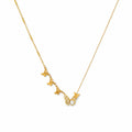 Butterfly Stone Gold Necklace