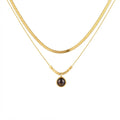 Round Pendant Layered Necklace