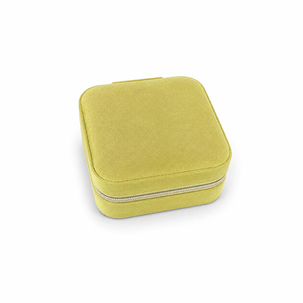 OIive Green Velvet Jewellery Box