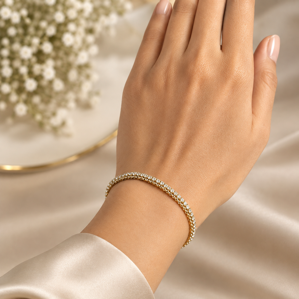 Crystal Layered Tennis Bracelet