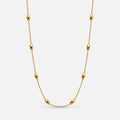 Oval Bead Gold Necklace