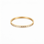 Crystal Stone Bangle Bracelet (Side Open)
