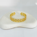 Floria Gold Bangle Bracelet (Adjustable Size)