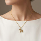 Balloon Pup Gold Necklace