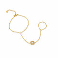Stone Gold Hand Chain (Ring With Bracelet)