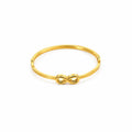 Infinity Gold Bangle Bracelet