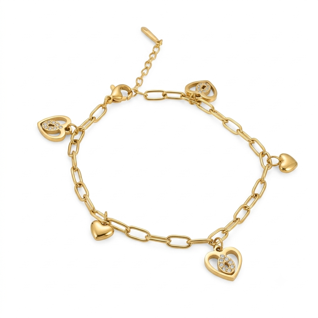 Heart Charms Bracelet