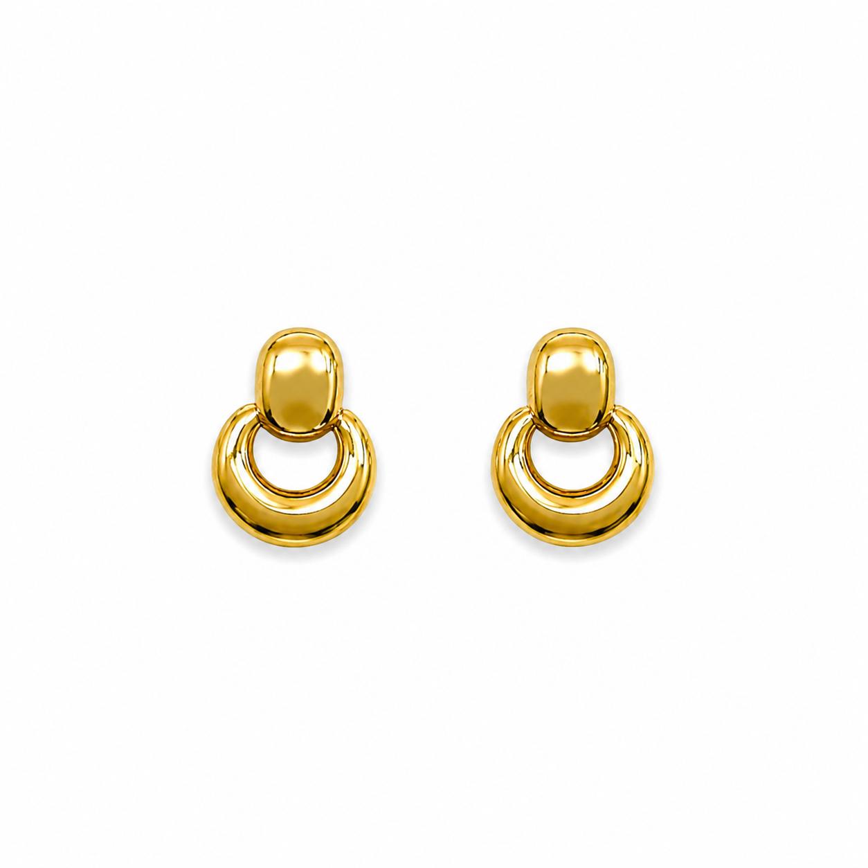 Hoop Drop Gold Earrings
