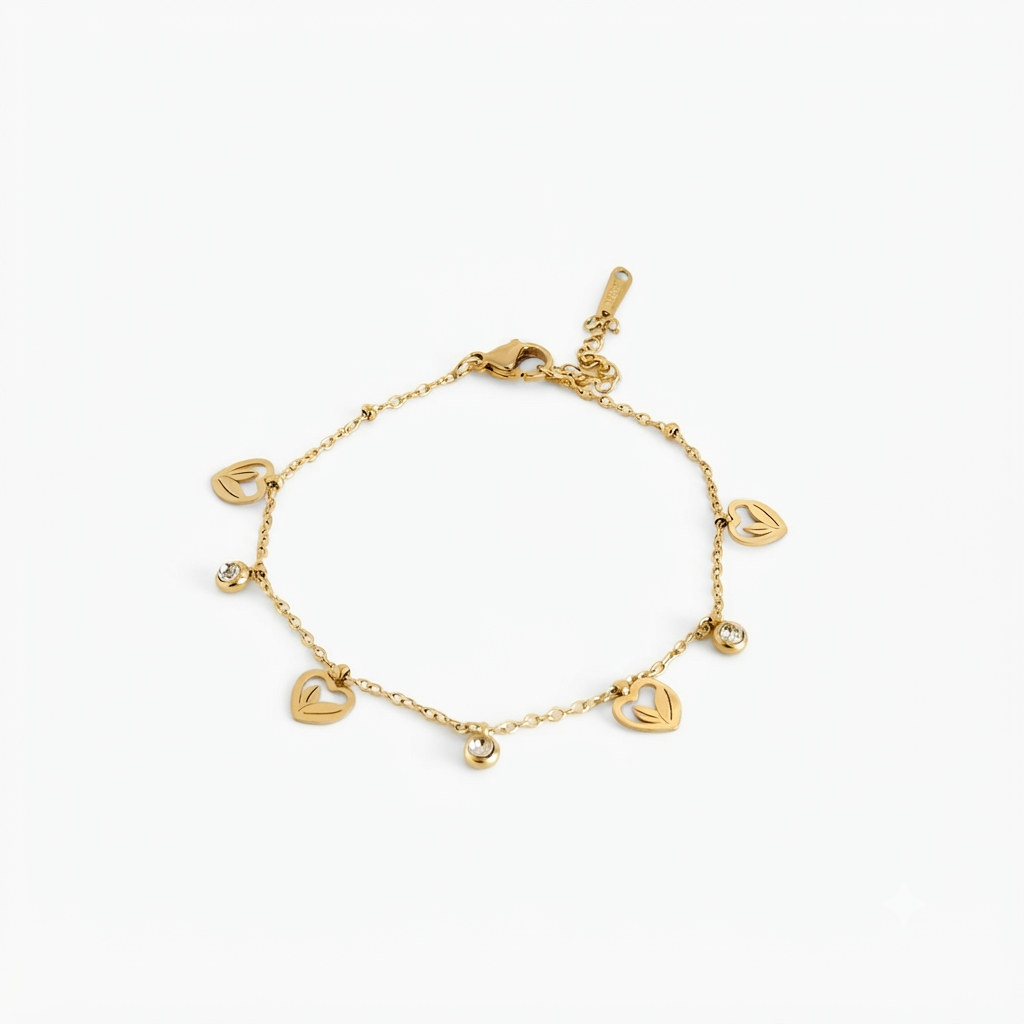 Love Leaf Gold Bracelet