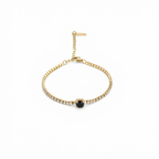 Crystal Black Tennis Bracelet