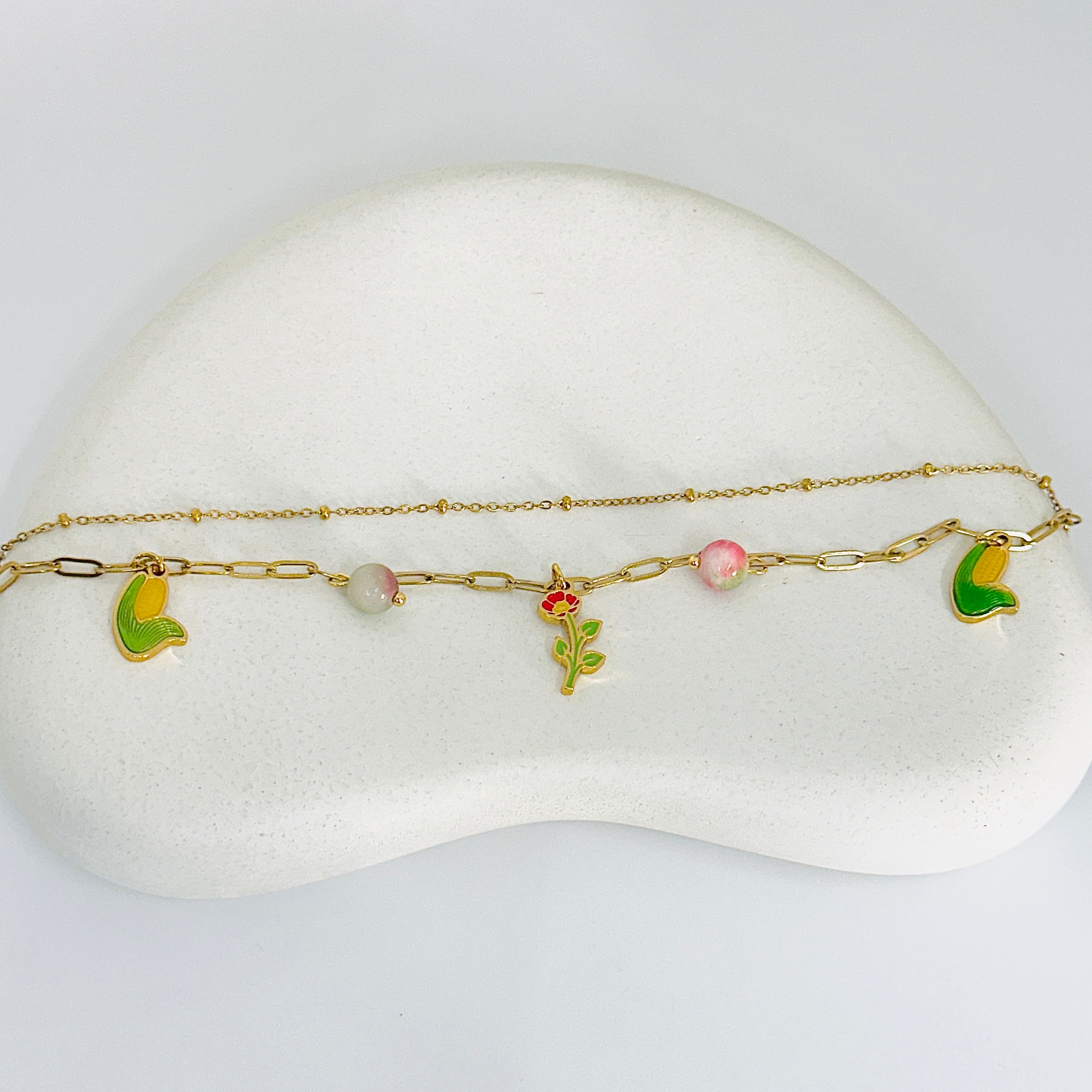 Charms Layered Gold Bracelet