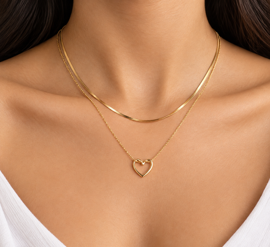 Viral Heart Layered Necklace