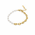 Pearl And gold Bracelet