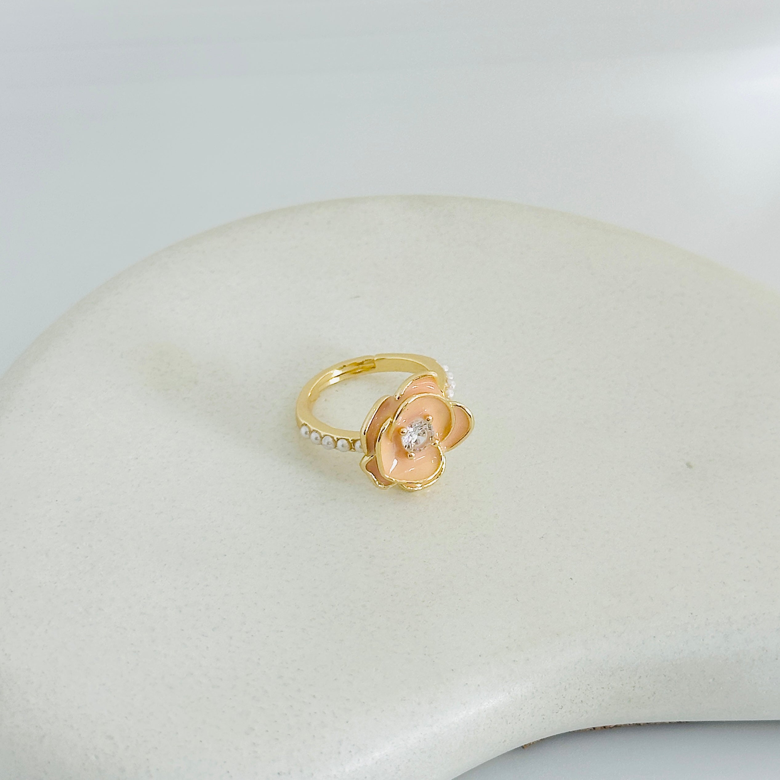 Rose Stacy Gold Ring (Adjustable size)
