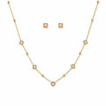 Pearl Gold Combo Set Earrings And Necklace