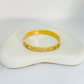Liora Stone Gold Bangle Bracelet (Free Size)