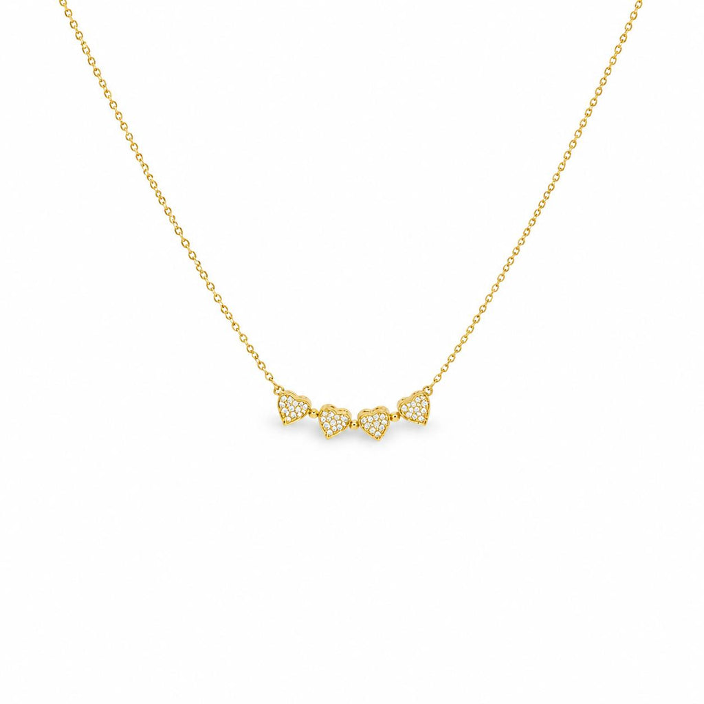 Stone Flower Gold Necklace