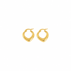 Open Heart Hoop Earrings