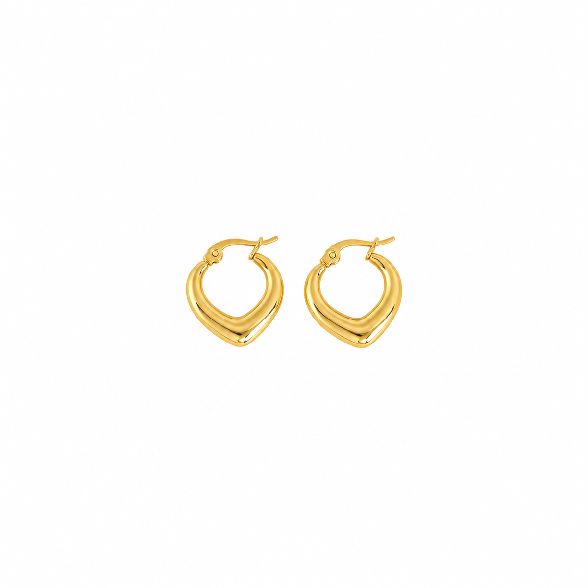 Open Heart Hoop Earrings