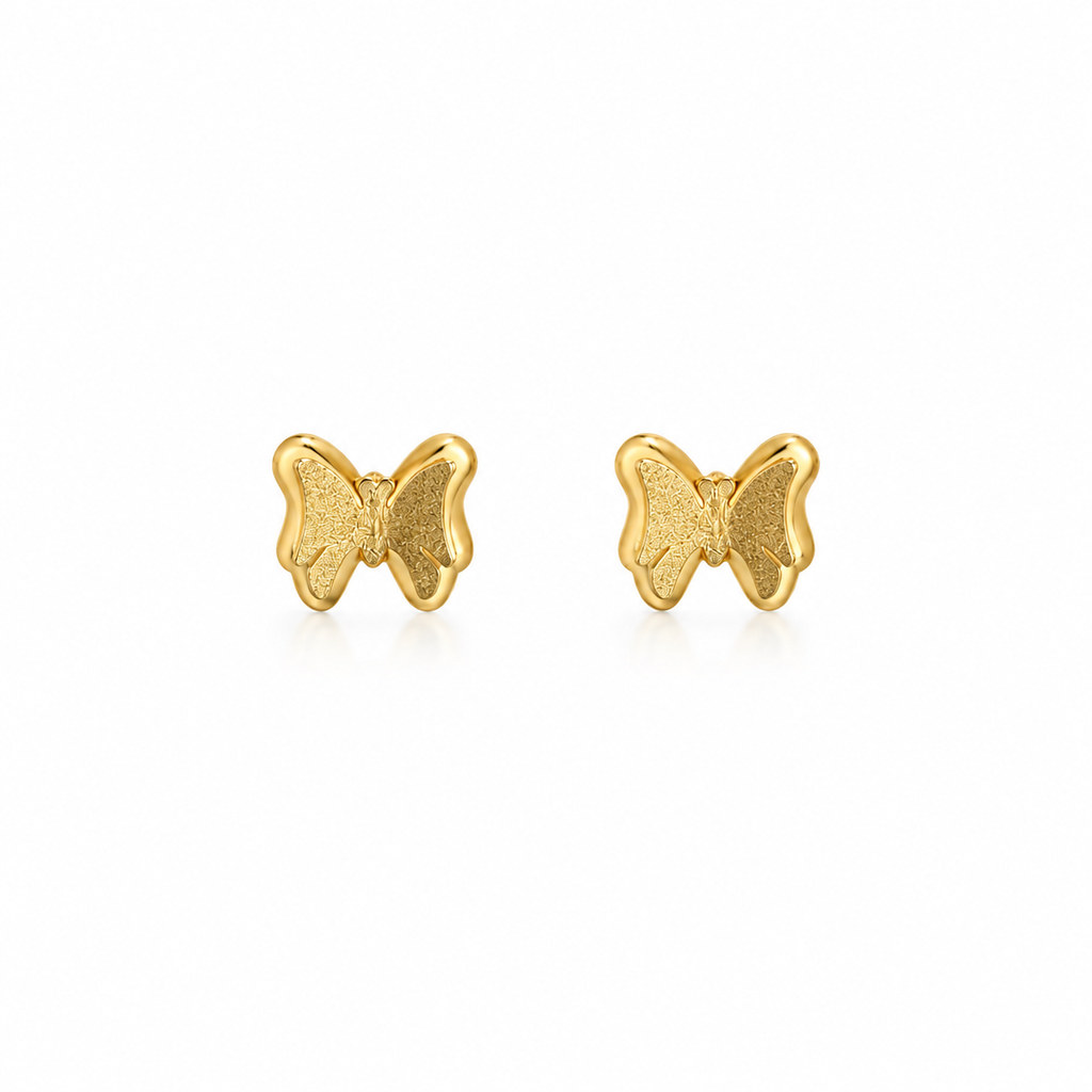 Layered Butterfly Stud Earrings