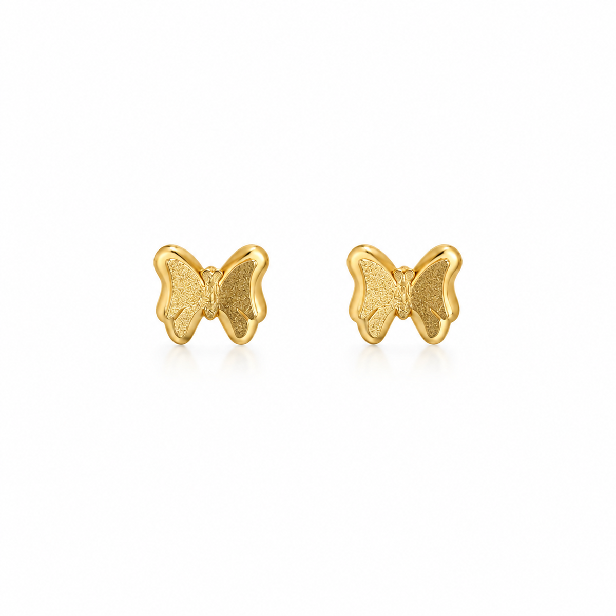 Layered Butterfly Stud Earrings
