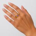 Violet Gold Ring (Adjustable size)