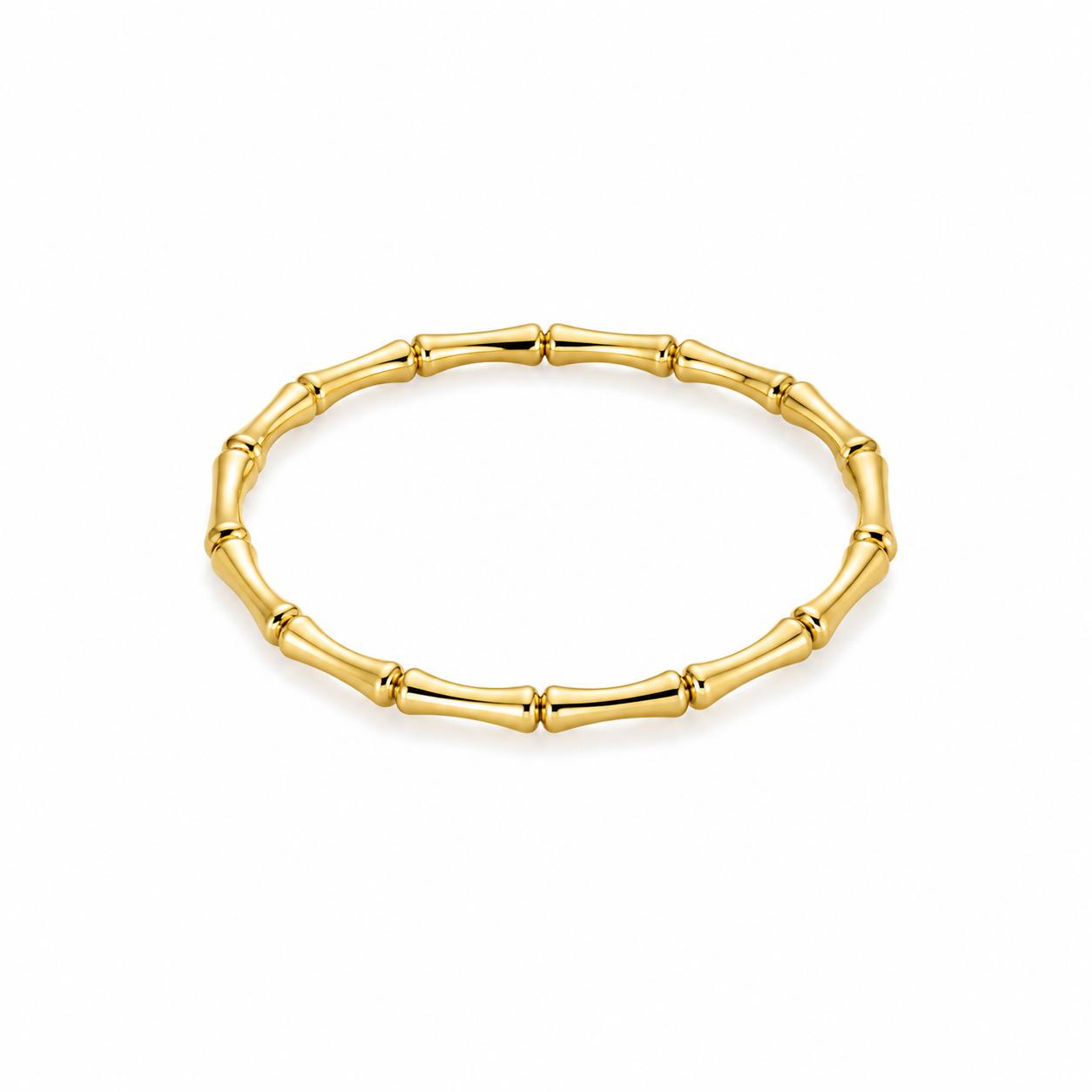 Bamboo Gold Bangle Bracelet