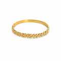 Flower Stone Gold Bangle Bracelet