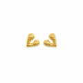Molten Heart Gold Earrings