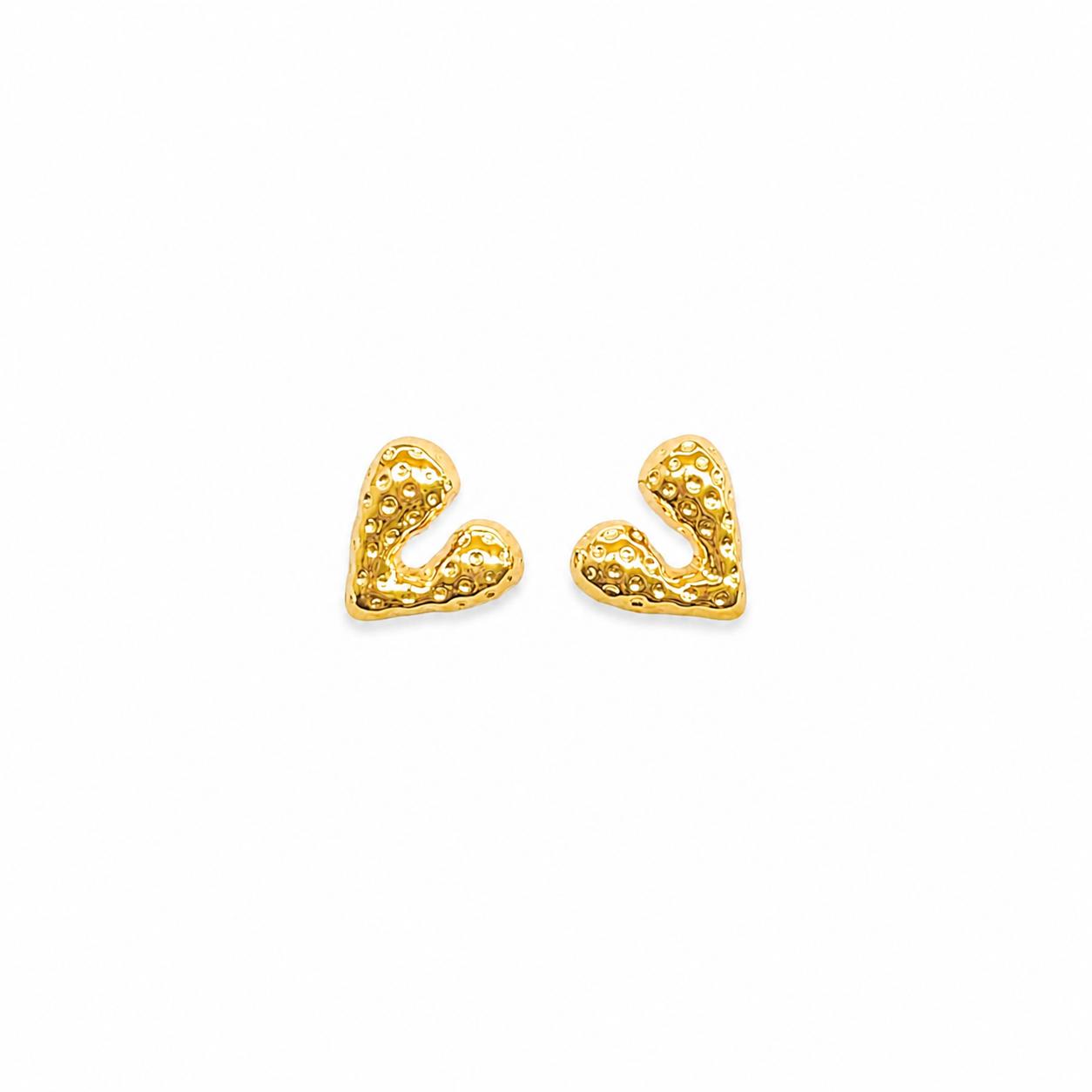 Molten Heart Gold Earrings