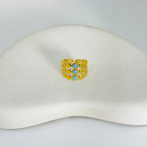 Blue Gold Ring (Adjustable size)