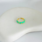 Green Elegance Gold Ring (Adjustable size)