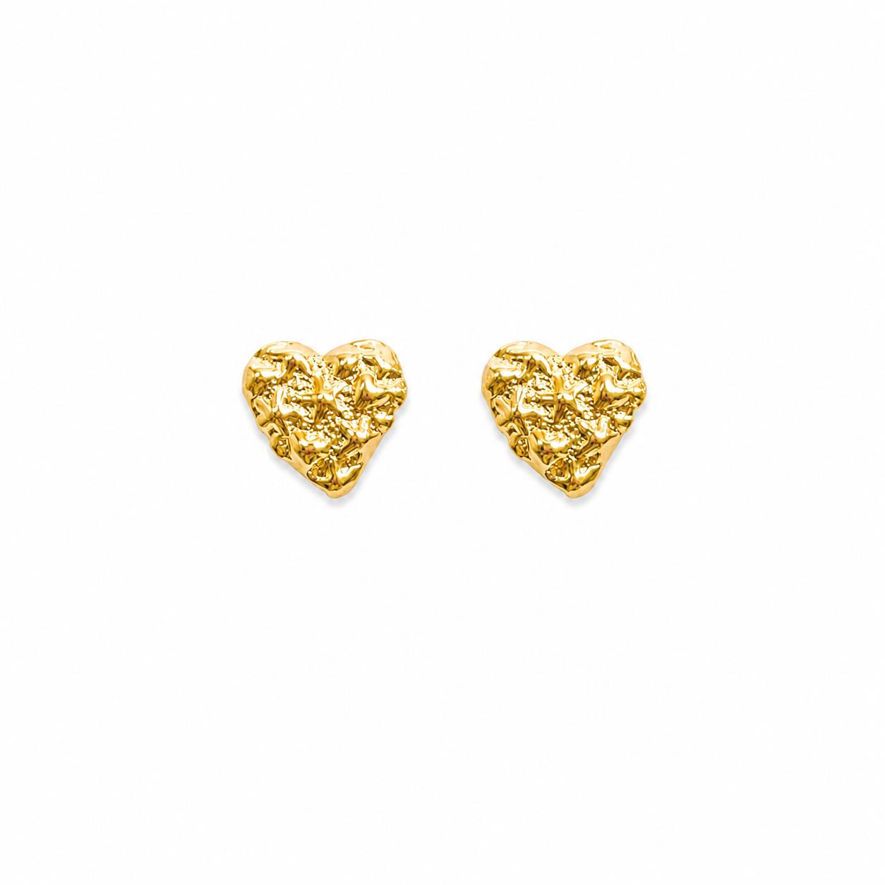 Molten Heart Gold Earrings