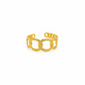 Link Gold Bangle Bracelet (Adjustable Size)