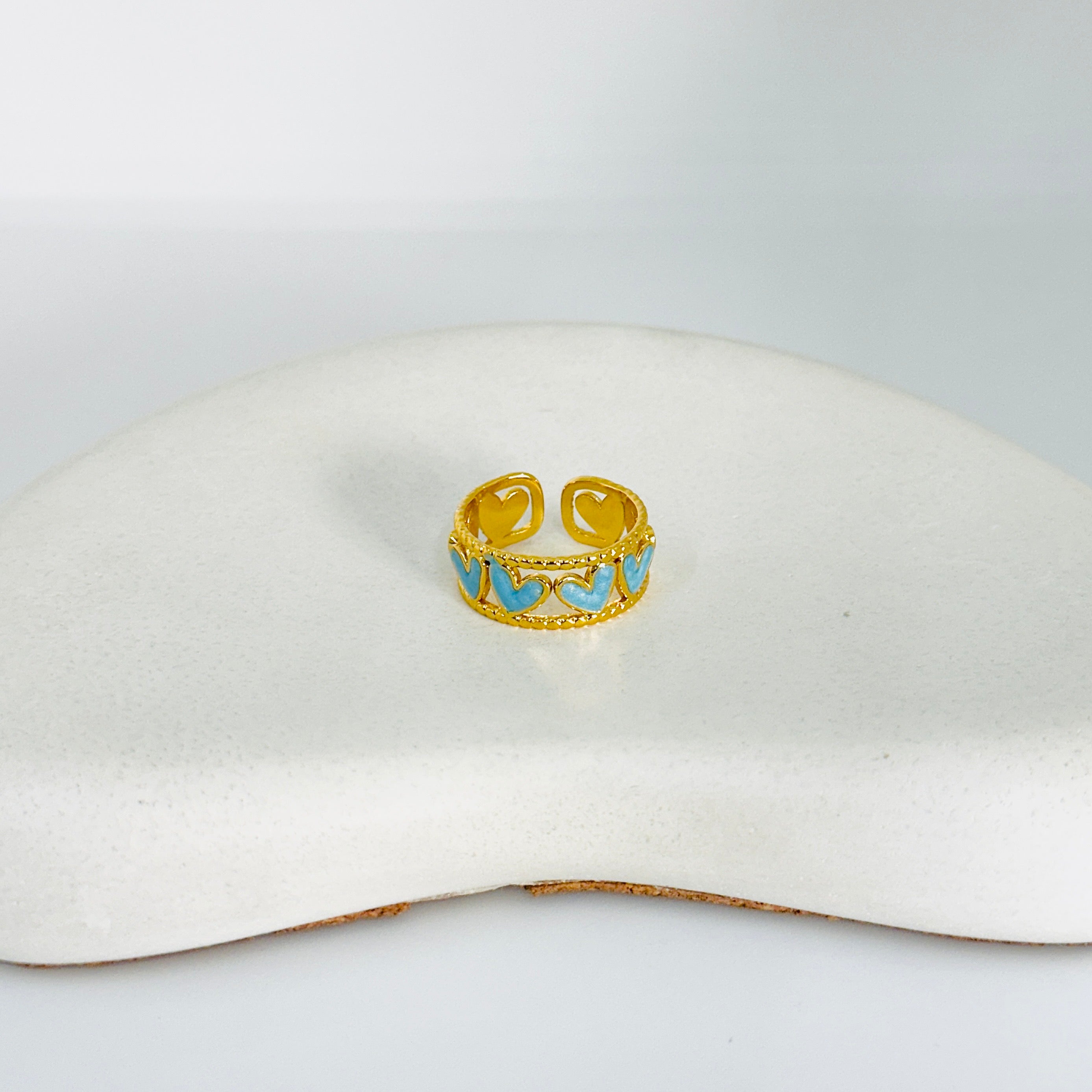 Blue Gold Ring (Adjustable size)