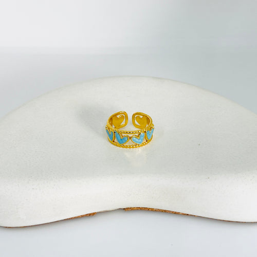 Blue Gold Ring (Adjustable size)