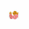 Hibiscus Gold Bangle Bracelets (Adjustable Size)