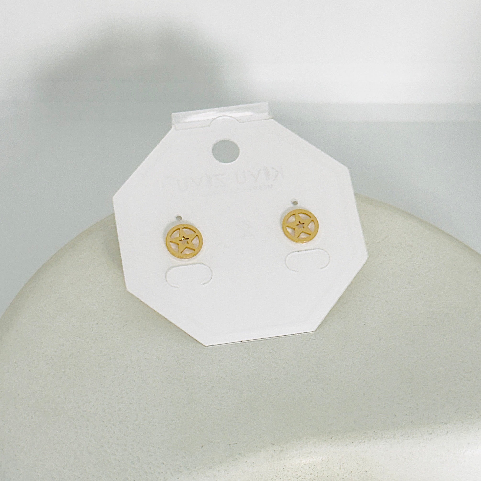 Star Gold Stud Earrings