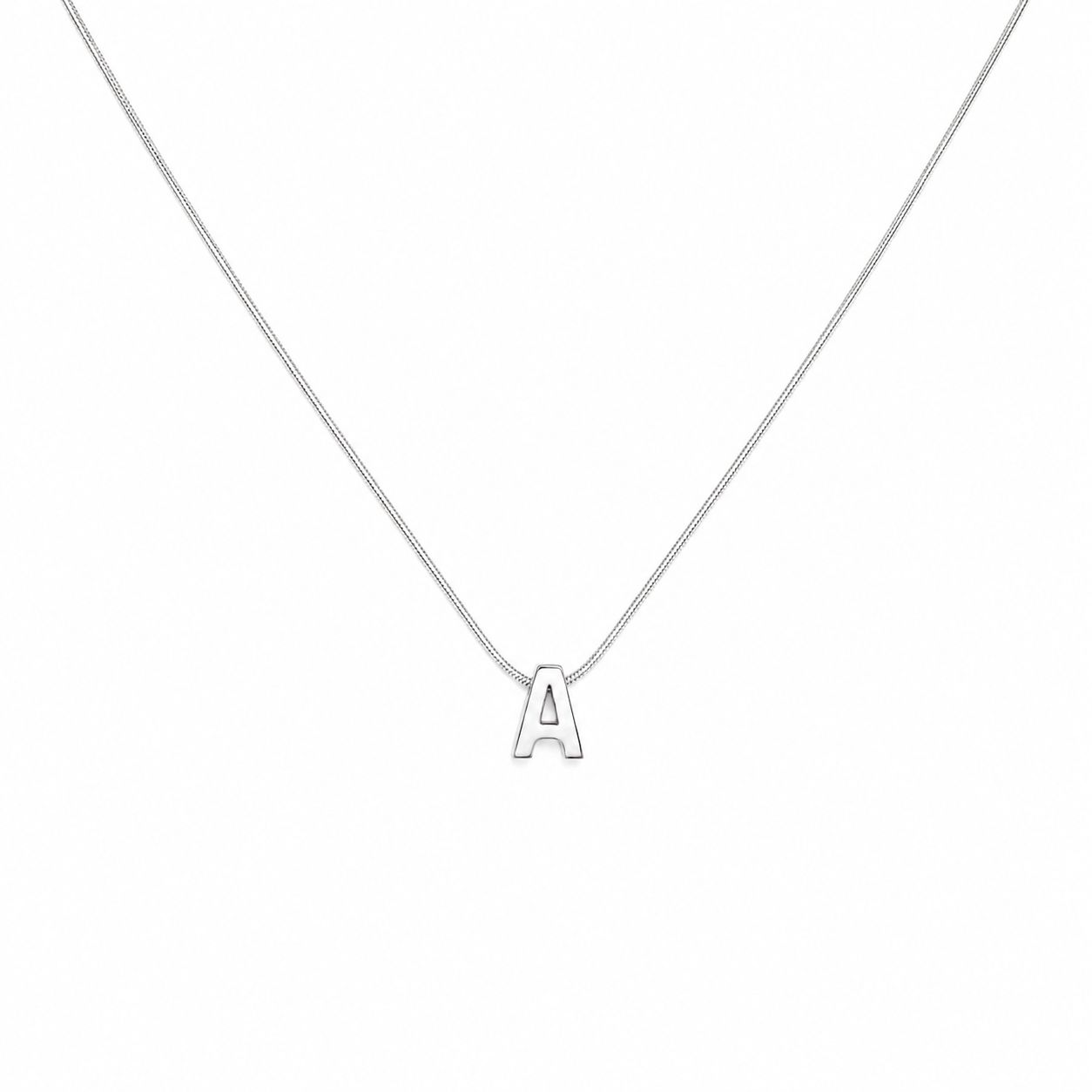Letter A Silver Necklace
