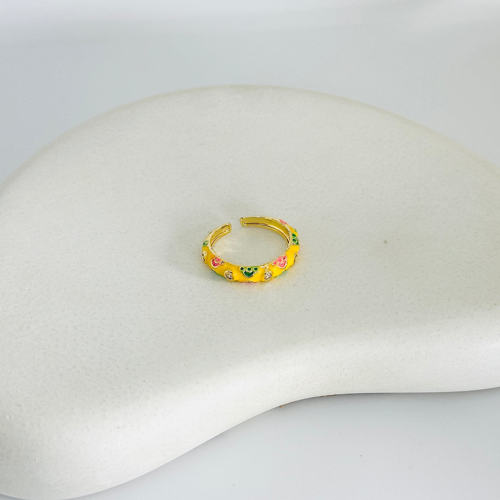 Yellow Stacy Gold Ring (Adjustable size)
