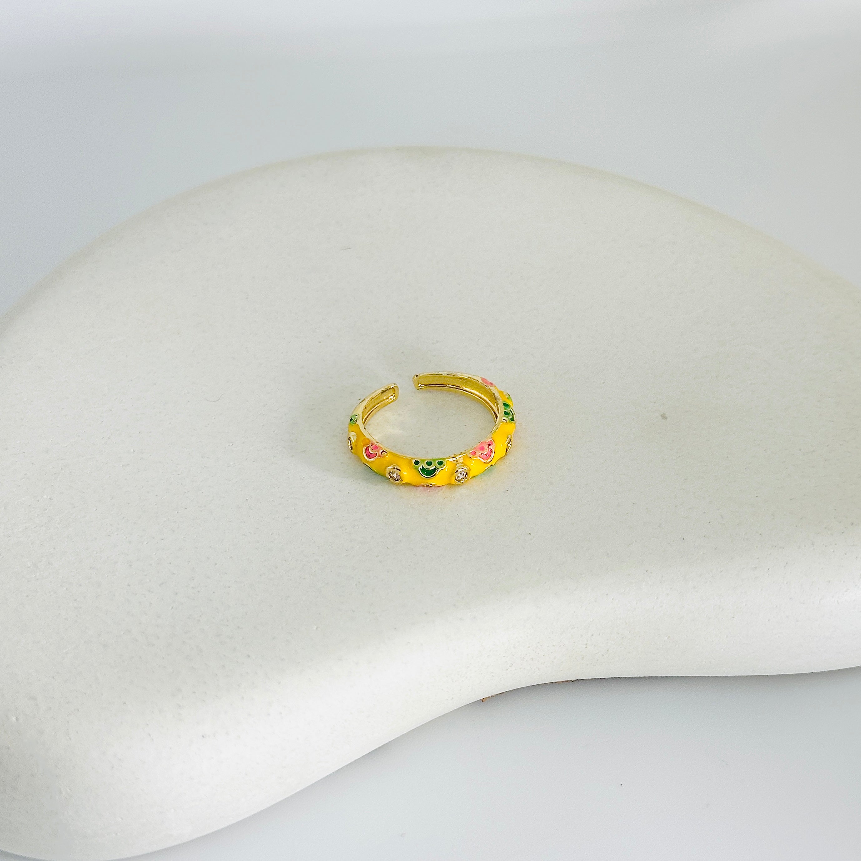 Yellow Stacy Gold Ring (Adjustable size)