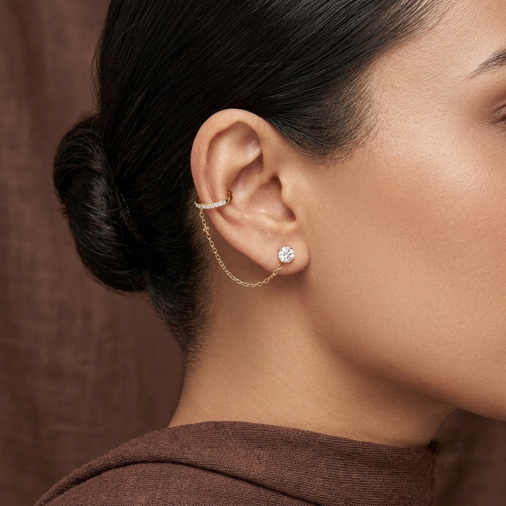 Crystal Stone Earcuff (Pair)