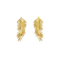 Palm Leaf Gold Earrings