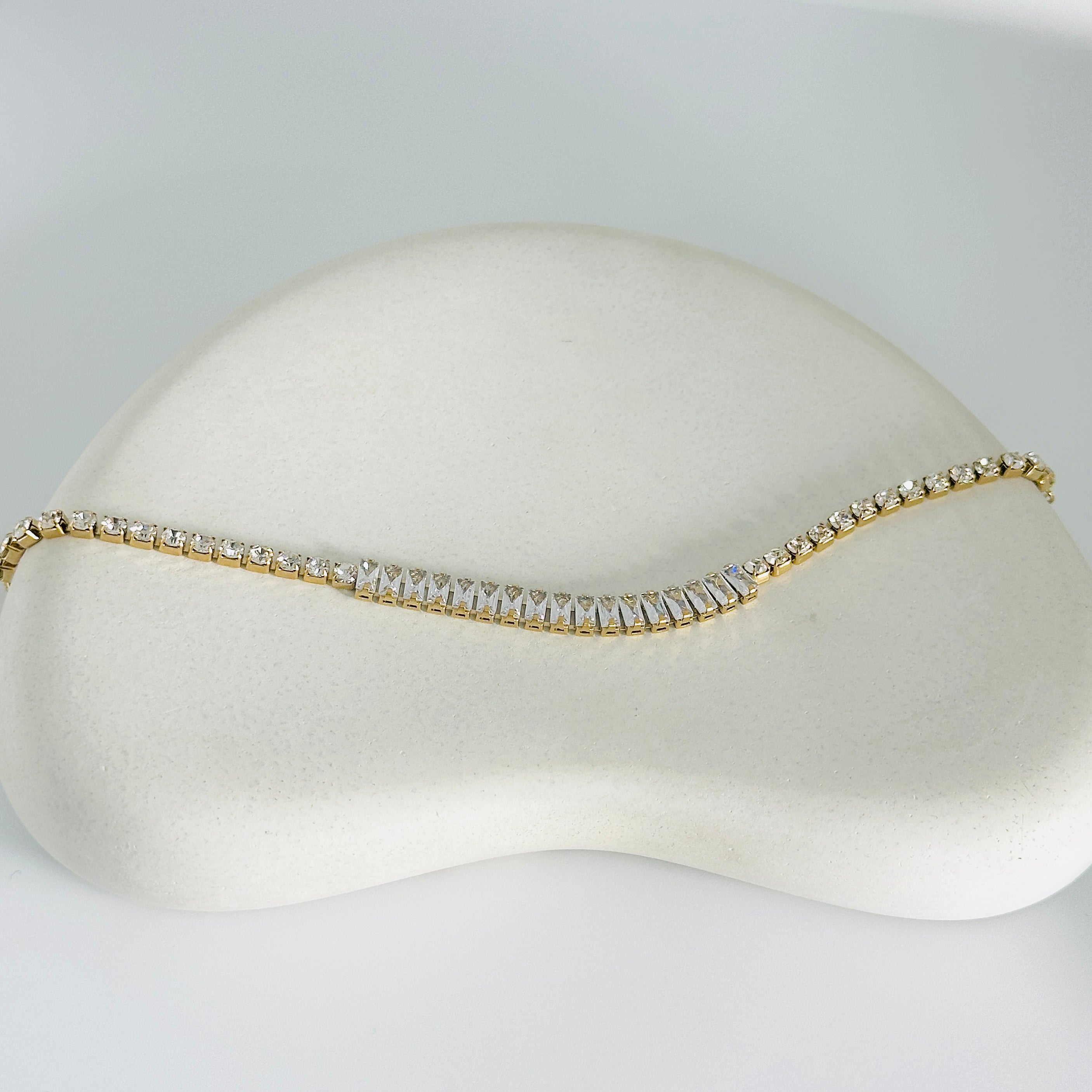 Lyric Stone Tennis Gold Bracelet