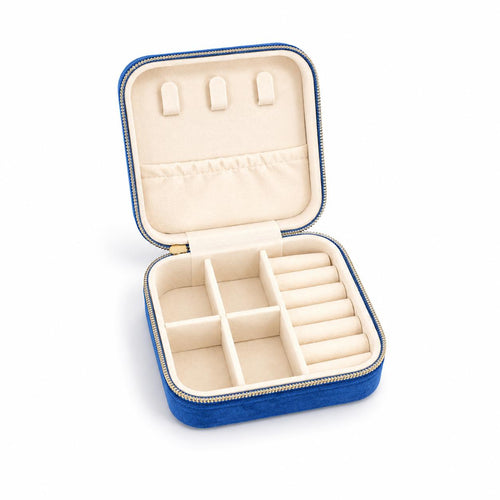 Blue Velvet Jewellery Box