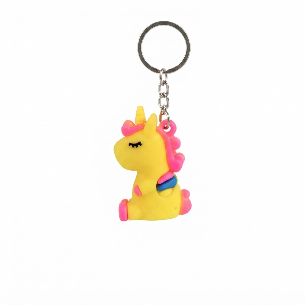 Yellow Unicorn Keychain
