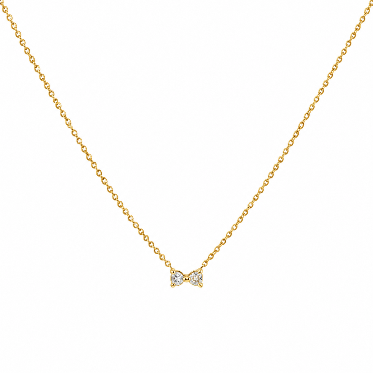 Tiny Bow Pendant Necklace