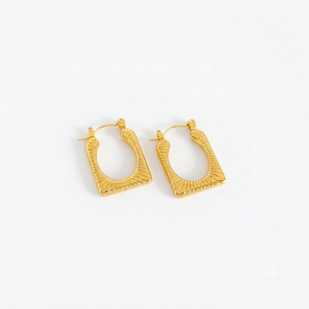 U Hoop Gold Earrings